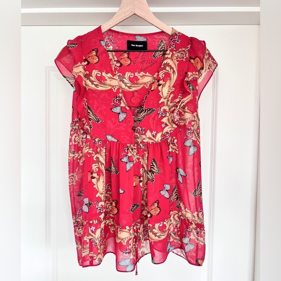 The Kooples silk Butterfly Silk Top, NWOT - Picture 4 of 5